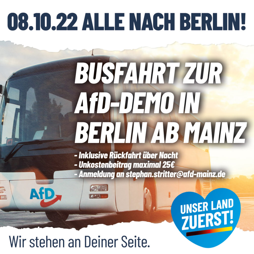 Busfahrt zur Demo nach Berlin