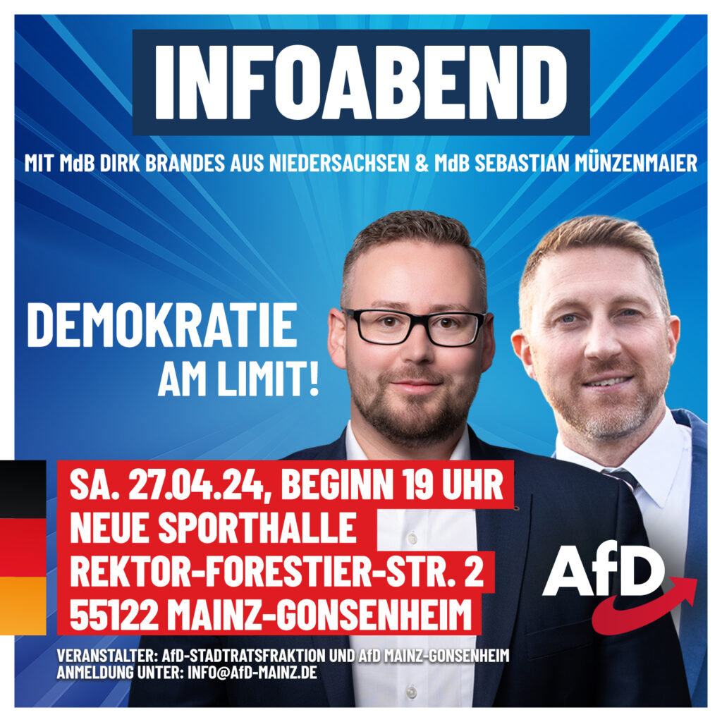 Infoabend in Mainz-Gonsenheim mit Sebastian Münzenmaier und Dirk Brandes